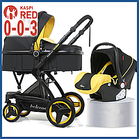 Детская коляска прогулочная для детей новорожденных трансформер Belecoo 3в1 до 3 лет автокресло