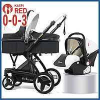 Детская коляска прогулочная для детей новорожденных трансформер Belecoo 3в1 до 3 лет автокресло