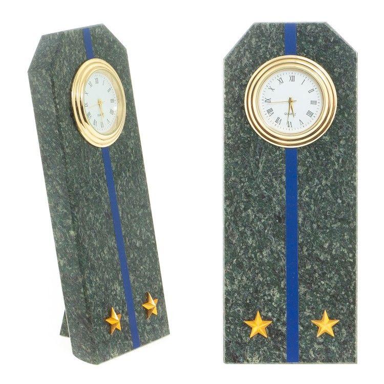 Подарочные часы "Погон лейтенант ФСБ, ФСО" камень змеевик - фото 6 - id-p94942832
