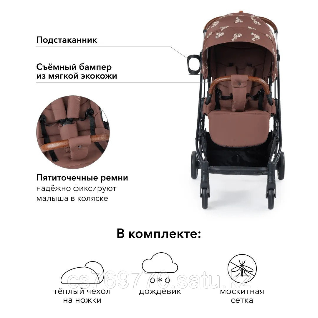 Детская коляска TOMIX HappyBaby LUNA прогулочная для детей новорожденных трансформер универсальная всесезонная - фото 5 - id-p105488530