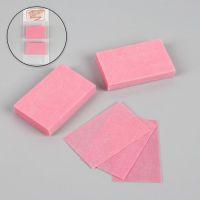 Салфетки для маникюра, безворсовые, 50 шт, 6 × 4 см, цвет розовый QF