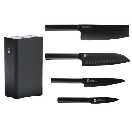 Набор кухонных ножей Xiaomi Huo Hou Heat Cool Black Non-Stick Knife Set (HU0076) - фото 3 - id-p84537506