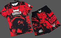 Gorilla grizzly red 2-і 1-де рашгард ( үсті + шорт жиынтығы ) S-XXL