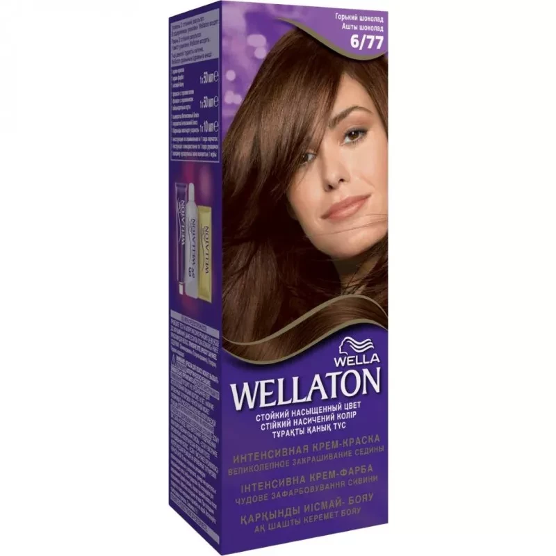 Kраска для волос Wella Wellaton Maxi Single Горький шоколад 6/77 110мл - фото 1 - id-p105501169