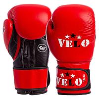 VELO бокс қолғаптары ( шынайы былғары ) AIBA белгісімен түсі қызыл, к к 10,12,14,16 oz Түпнұсқа