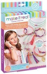 Набор для творчества Make It Real Браслеты с бусинами Gold Link Suede Bracelets