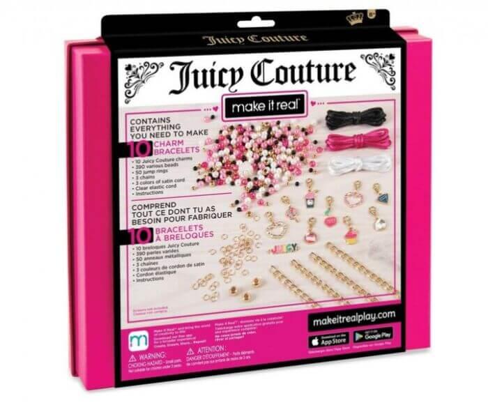 Набор для творчества Make It Real Браслеты с бусинами Juicy Couture Pink and Precious Bracelets