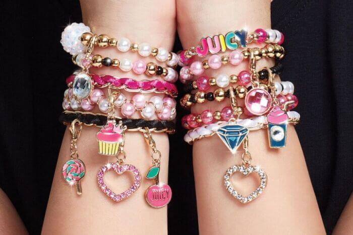 Набор для творчества Make It Real Браслеты с бусинами Juicy Couture Pink and Precious Bracelets