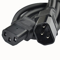 Қуат кабелі, power cord C14-C13, 3x0.75mm2, 3 метр