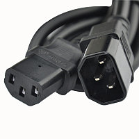 Кабель питания, power cord C14-C13, 3x1.0mm², 2 метра