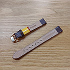 Коричневый Кожаный ремешок "Modeno" 14 мм. на наручные часы. Ремень. Унисекс. Матовый. Производство Россия., фото 2