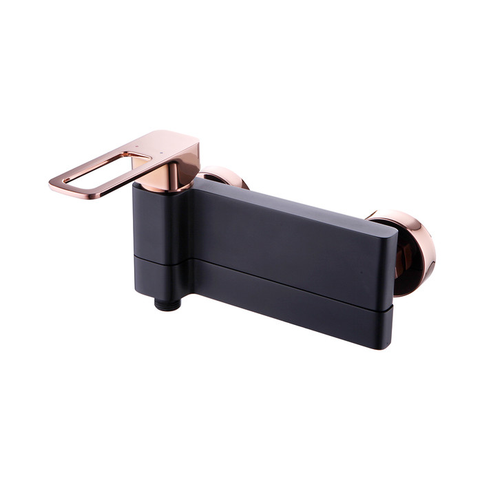 Смеситель IDDIS Slide для ванны и душа черный - розовое золото - фото 3 - id-p104209354