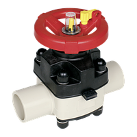 Мембранный клапан T4 DN50 PP серый, PP патрубок под сварку d63 metric PN10 EPDM PRAHER(Австрия)