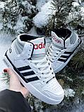 Кеды Adidas hoops выс бел тем син зим 265-8, фото 5