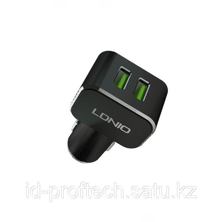 Автомобильное зарядное устройство LDNIO C306 2*USB-A 18W 5V-3.6A Auto Type-C Чёрный - фото 1 - id-p105511975
