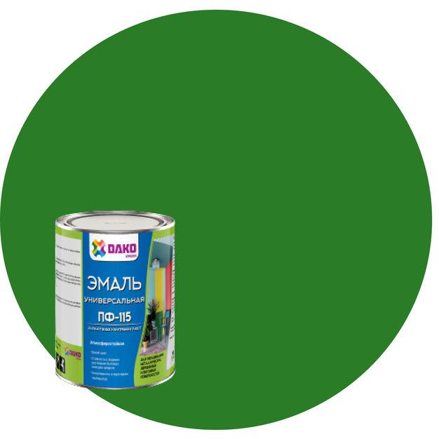Универсальная эмаль ПФ-115  зеленый  20  кг Dako краски