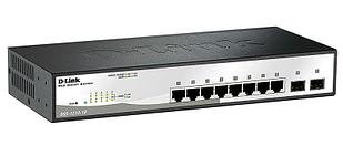 Коммутатор D-Link DGS-1210-10/F1A 8G 2SFP настраиваемый