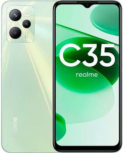 Смартфон Realme C35 64Gb 4Gb зеленый моноблок 3G 4G 2Sim 6.6" 1080x2408 Android 11 50Mpix 802.11 b/g/n/ac NFC