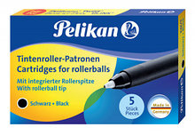 Картридж роллер Pelikan KM/5 (PL946483) черный чернила для ручек роллеров Twist (5шт)