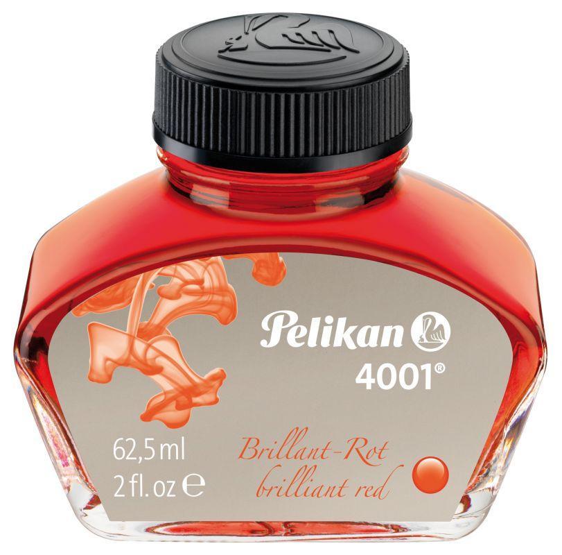 Флакон с чернилами Pelikan INK 4001 76 (PL329169) Brilliant Red чернила 62.5мл для ручек перьевых