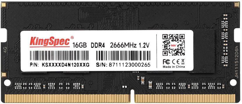 Память DDR4 16Gb 2666MHz Kingspec KS2666D4N12016G RTL PC4-21300 SO-DIMM 260-pin 1.35В