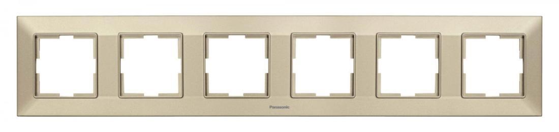 Рамка Panasonic Arkedia Slim WNTF08062BR-RU 6x горизонтальный монтаж пластик бронза (упак.:1шт)