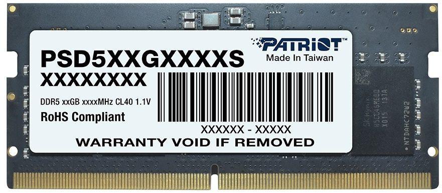 Память DDR5 8Gb 4800MHz Patriot PSD58G480041S RTL PC5-38400 CL40 SO-DIMM 260-pin 1.1В single rank