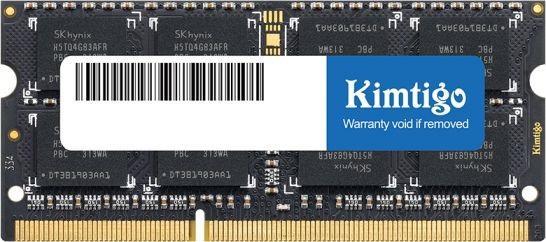 Память DDR3L 4Gb 1600MHz Kimtigo KMTS4G8581600 RTL PC3L-12800 CL11 SO-DIMM 204-pin 1.35В single rank