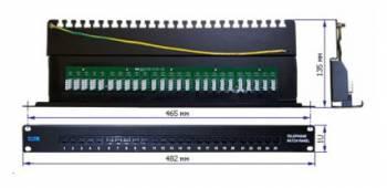 Патч-панель Lanmaster TWT-PP25TEL45 19" 1U 25xRJ-12 UTP