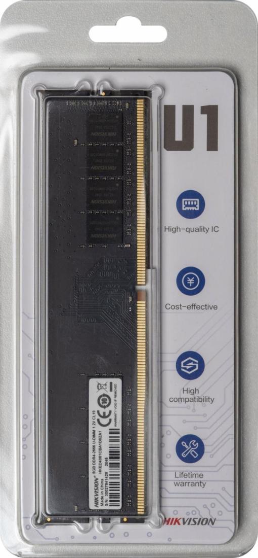 Память DDR4 8Gb 2666MHz Hikvision HKED4081CBA1D0ZA1/8G RTL PC4-21300 CL19 DIMM 288-pin 1.2В
