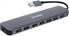 Разветвитель USB 2.0 D-Link DUB-H7 7порт. черный (DUB-H7/E1A)