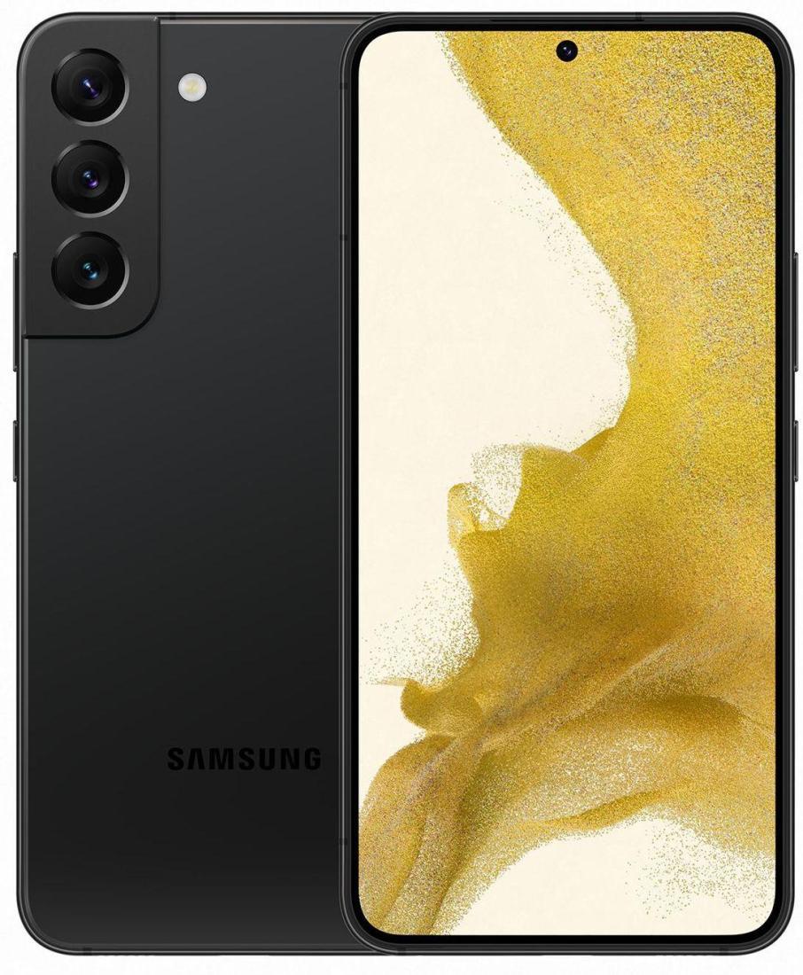 Смартфон Samsung SM-S901E Galaxy S22 128Gb 8Gb черный фантом моноблок 3G 4G 2Sim 6.1" 1080x2340 Android 12