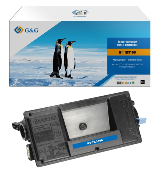 Картридж лазерный G&G GG-TK3160 черный (12500стр.) для Kyocera ECOSYS P3045dn/P3050dn/P3055dn/P3060dn