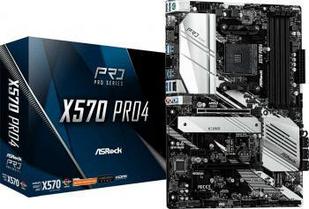 Материнская плата Asrock X570 PRO4 Soc-AM4 AMD X570 4xDDR4 ATX AC`97 8ch(7.1) GbLAN RAID+HDMI+DP