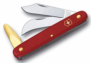 Нож садовый Victorinox Ecoline 3.9116 прививочный 100мм 3 функции красный