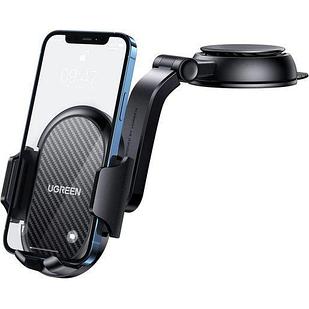 Держатель для телефона UGREEN LP405 (20473) Waterfall-Shaped Suction Cup Phone Mount с присоской. Цвет: черный