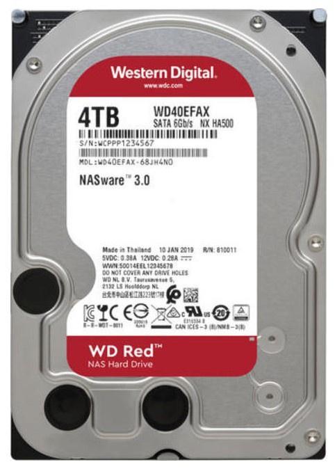 Жесткий диск WD SATA-III 4Tb WD40EFAX NAS Red (5400rpm) 256Mb 3.5"