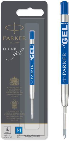 Стержень гелевый Parker Quink Gel Z05 (CW1950346) M 0.7мм синие чернила для ручек шариковых блистер (1шт)