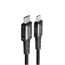 Кабель ACEFAST C1-01 USB-C to Lightning aluminum alloy charging data cable. Цвет: черный