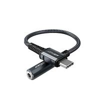 Кабель переходник ACEFAST C1-07 USB-C to DC3.5 aluminum alloy headphones adapter cable. Цвет: серый космос