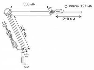 Светильник Трансвит Leda (LEDA-C20-035) настольный на струбцине белый 8Вт