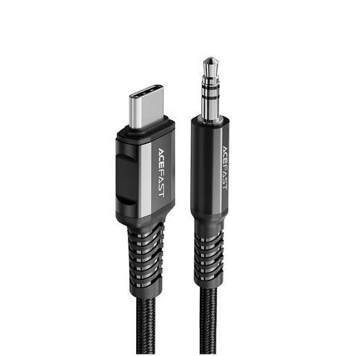 Аудиокабель ACEFAST C1-08 USB-C to 3.5mm aluminum alloy audio cable. Цвет: черный