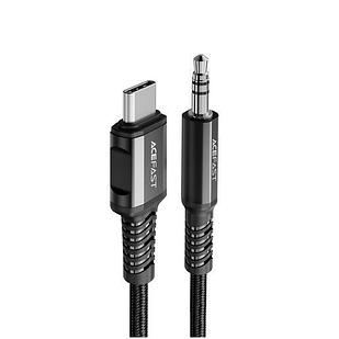 Аудиокабель ACEFAST C1-08 USB-C to 3.5mm aluminum alloy audio cable. Цвет: черный