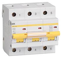 Выключатель автоматический IEK MVA40-3-063-C 63A тип C 10kA 3П 400В 3мод белый (упак.:1шт)