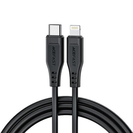 Кабель ACEFAST C3-01 USB-C to Lightning TPE charging data cable для подзарядки и передачи данных. Цвет: черный