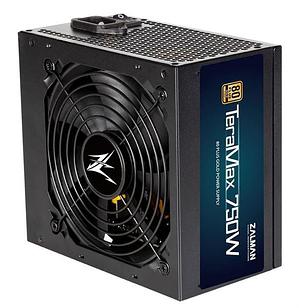 Блок питания Zalman ATX 750W ZM750-TMX 80+ gold (24+4+4pin) APFC 120mm fan 12xSATA Cab Manag RTL