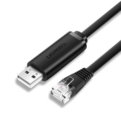 Кабель UGREEN CM204 (60813) USB to RJ45 Console Cable. Длина: 3м Цвет: черный