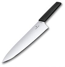 Нож кухонный Victorinox Swiss Modern (6.9013.25B) стальной разделочный лезв.250мм прямая заточка черный