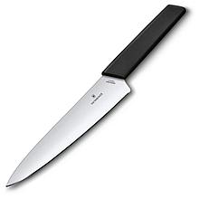 Нож кухонный Victorinox Swiss Modern (6.9013.19B) стальной разделочный лезв.190мм прямая заточка черный