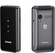 Мобильный телефон Philips E2601 Xenium темно-серый раскладной 2Sim 2.4" 240x320 Nucleus 0.3Mpix GSM900/1800 FM